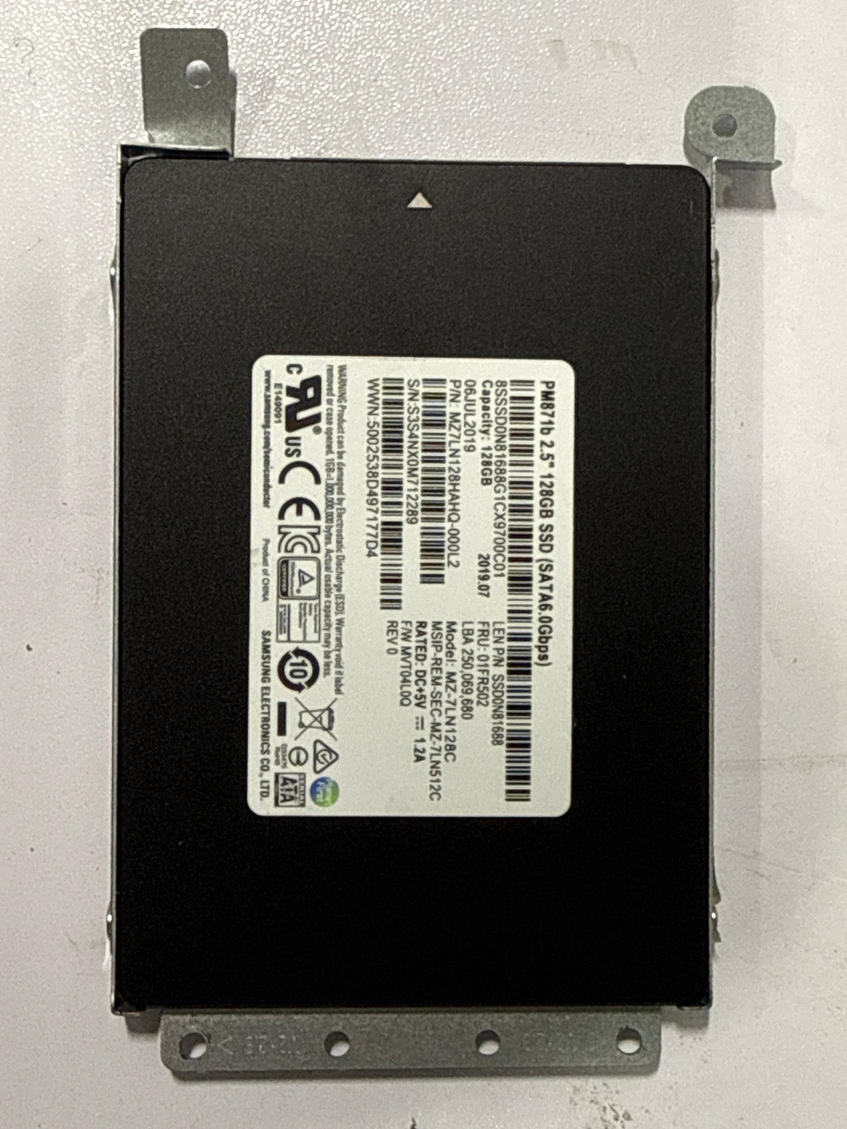 Samsung PM871b 2.5" 128GB SSD 128GB SSD