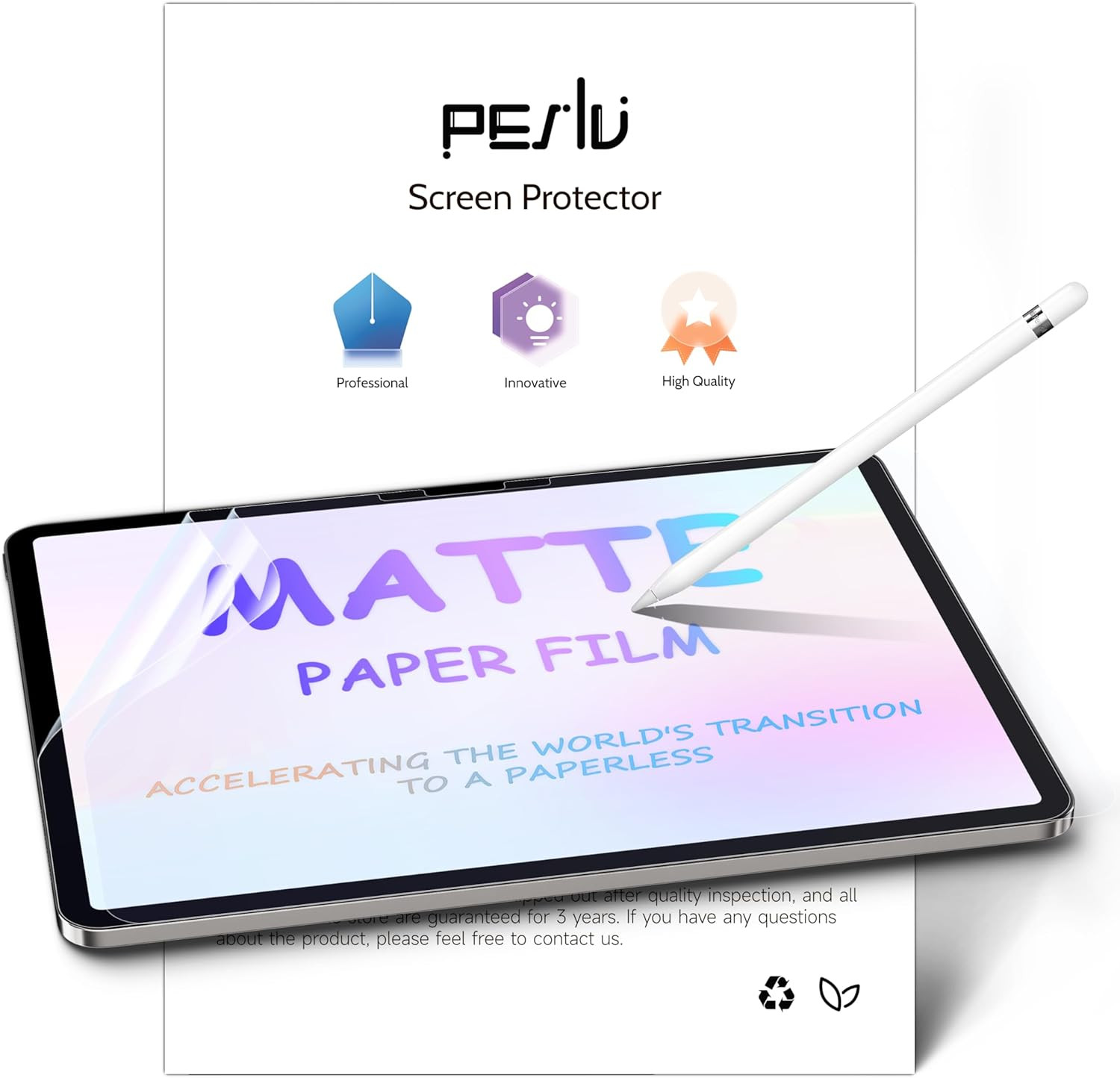 2 Pack like Paper Screen Protector for Ipad Air 11 Inch , Matte Anti