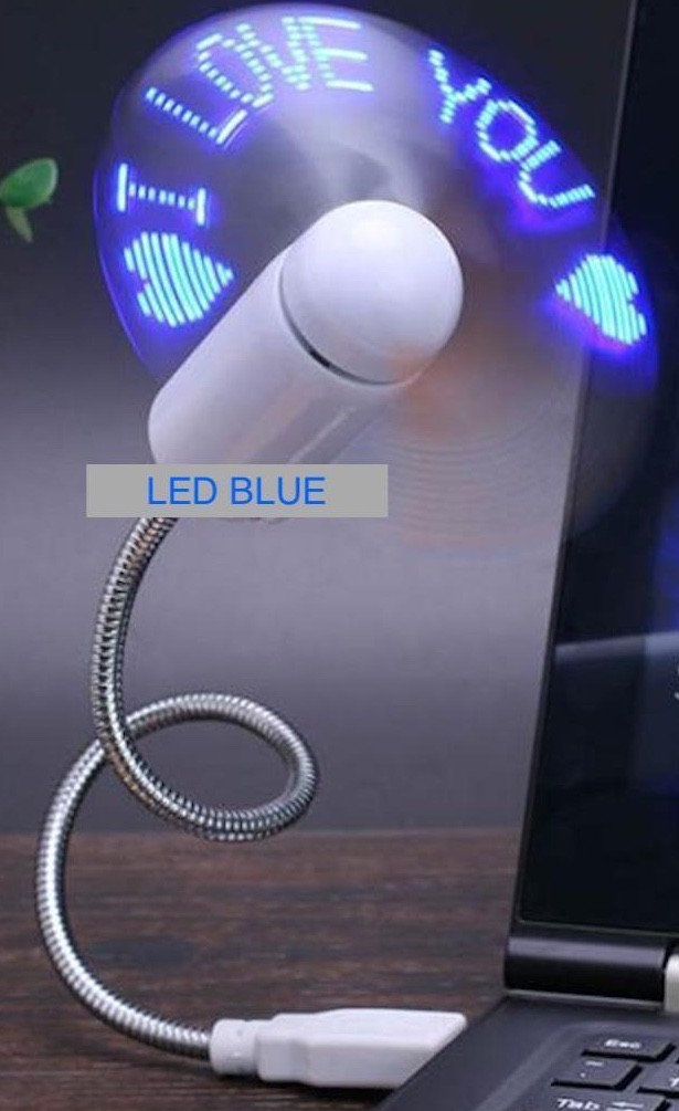 LED USB COOLING Mini FAN Flash Light for COMPUTER Laptop PC Desk Flexible Travel