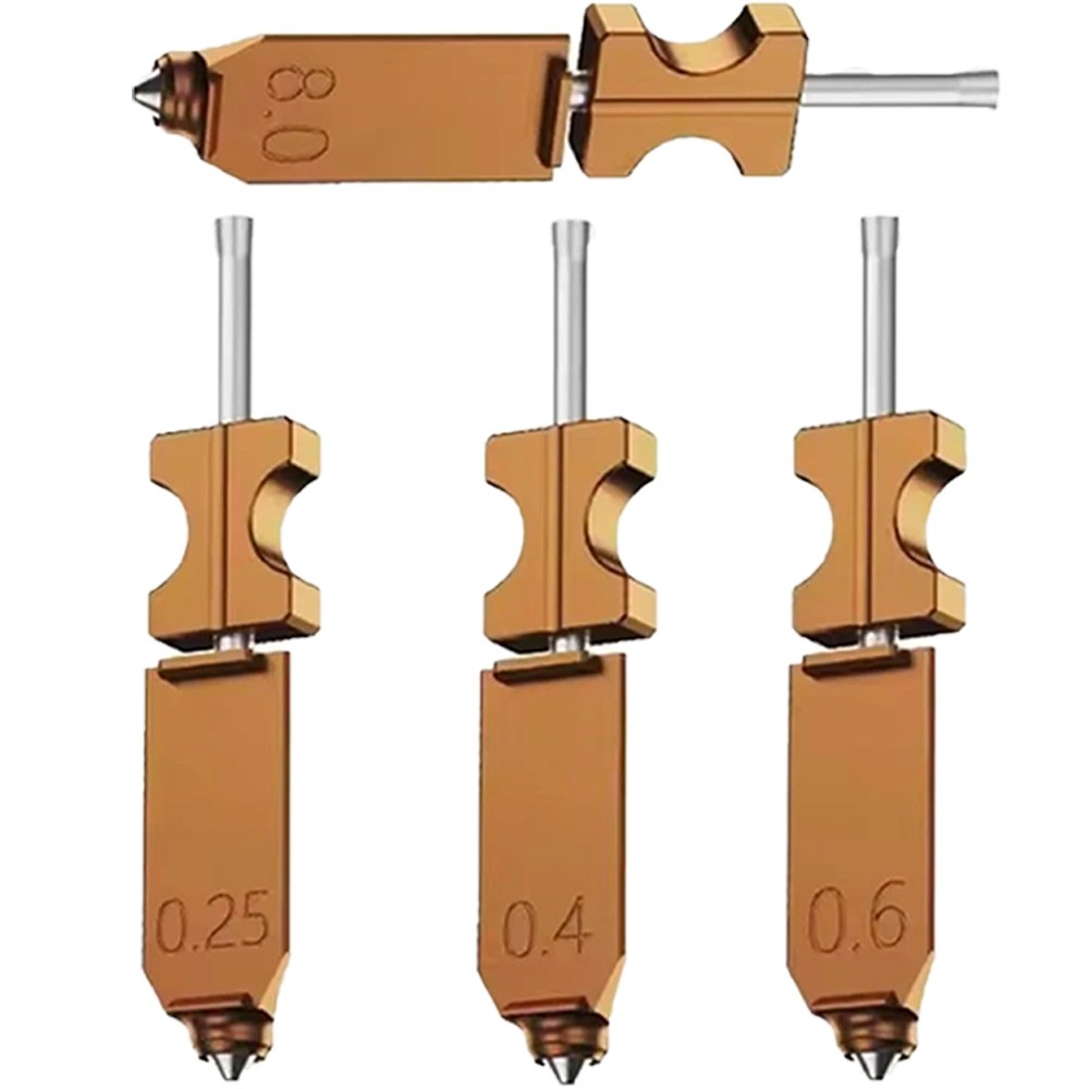 4Pcs 0.25mm+0.4mm+0.6mm+0.8mm Set For Flashforge AD5X Harden Hotend Nozzle USA
