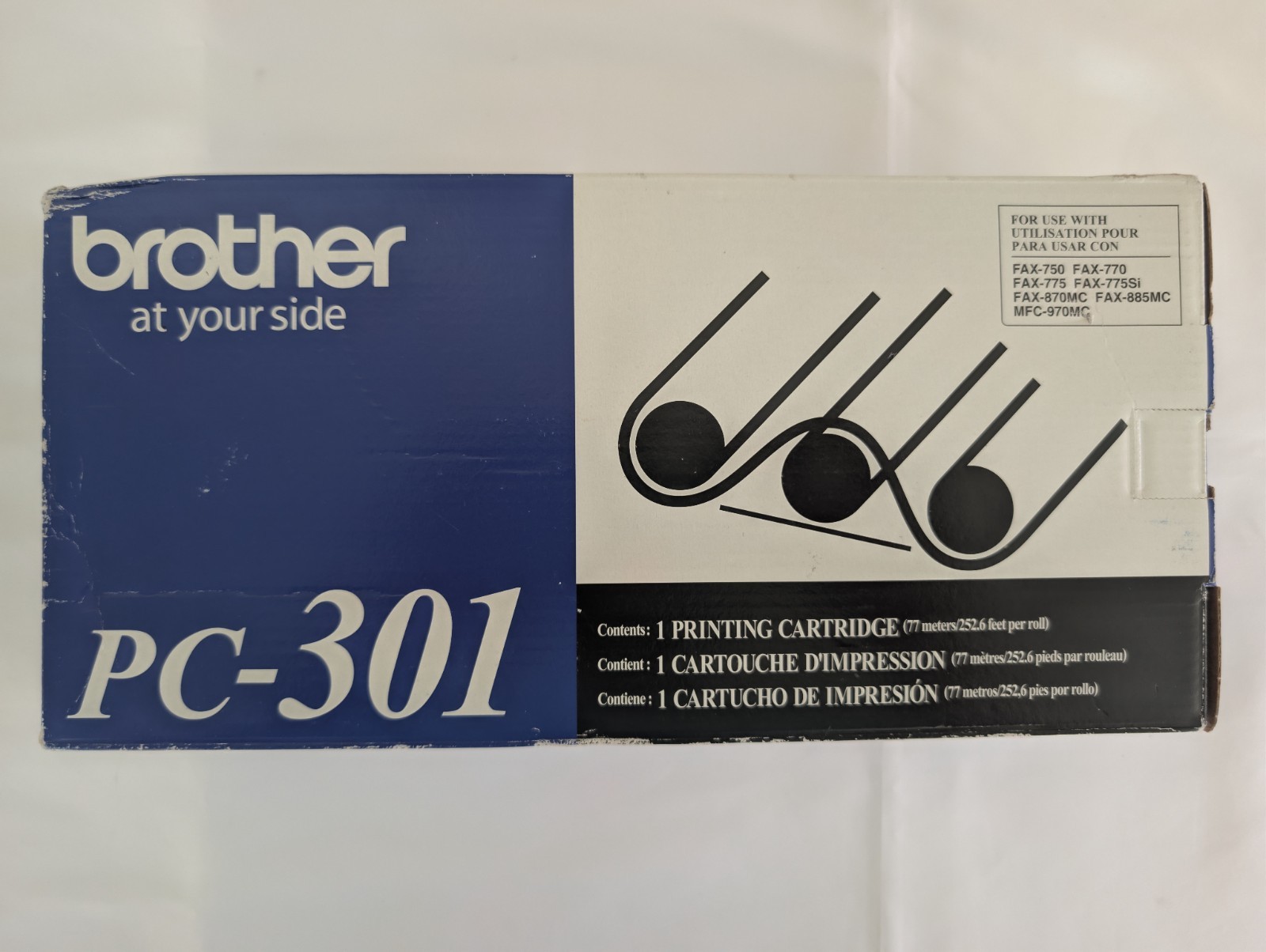 Genuine Brother PC-301 Printing Cartridge Fax Ribbon New In Box