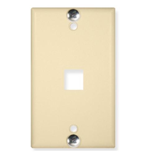 ICC IC107FFWIV Telephone Faceplate 1 Port EZ/HD Style