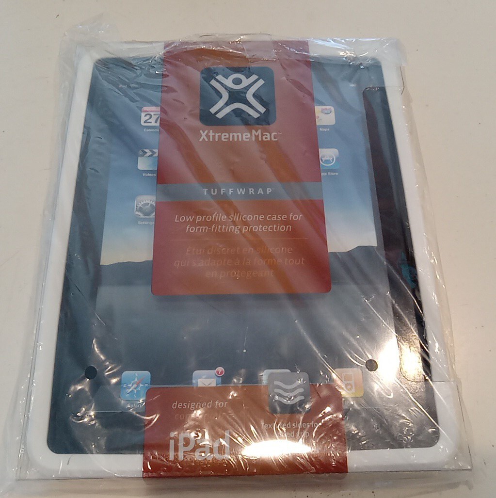 Xtreme Mac Tuff Wrap iPad Protective Case Silicon Form Fitting Cover White NEW