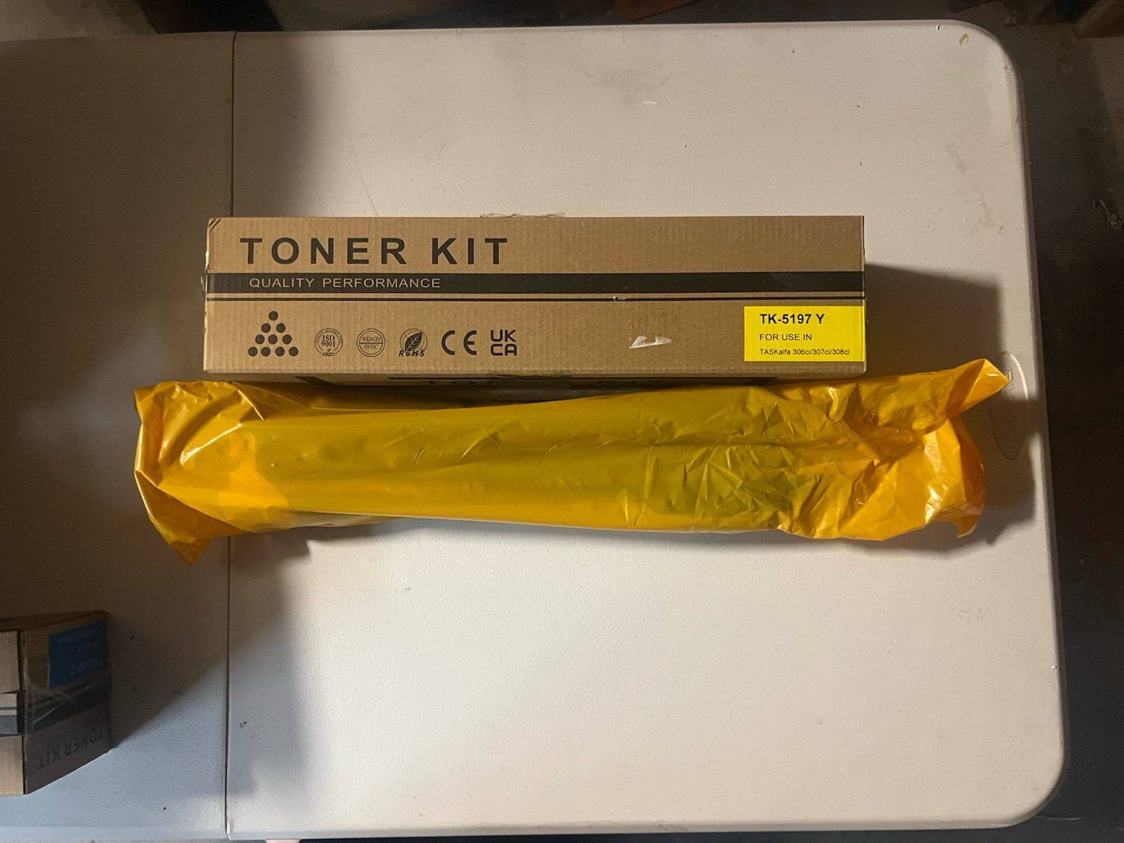 1PK Compatible TK5197Y Yellow Toner (Standard Yield) Open Box