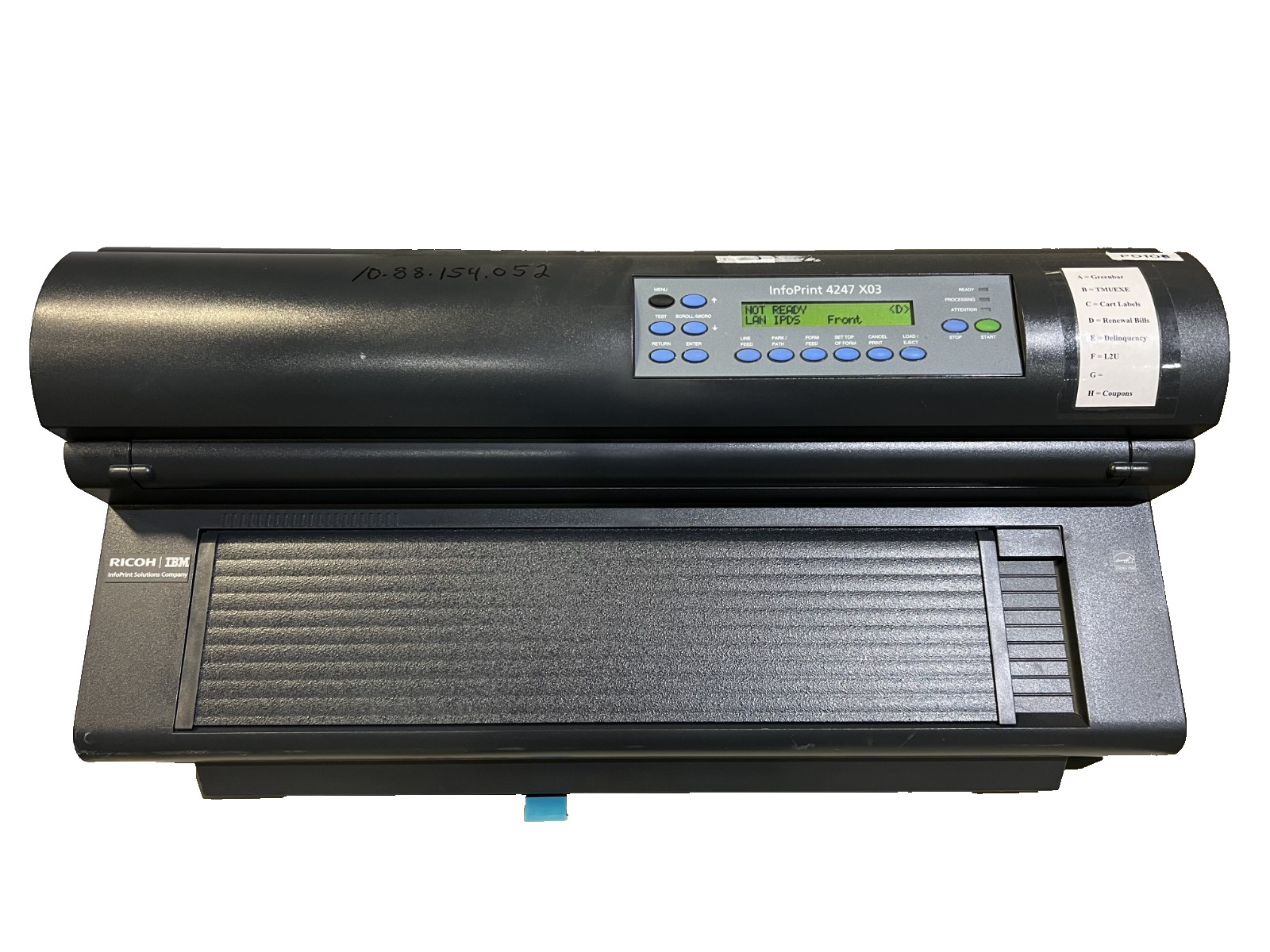 INFOPRINT Solutions 4247 X03 LARGE FORMAT PRINTER - Tested working