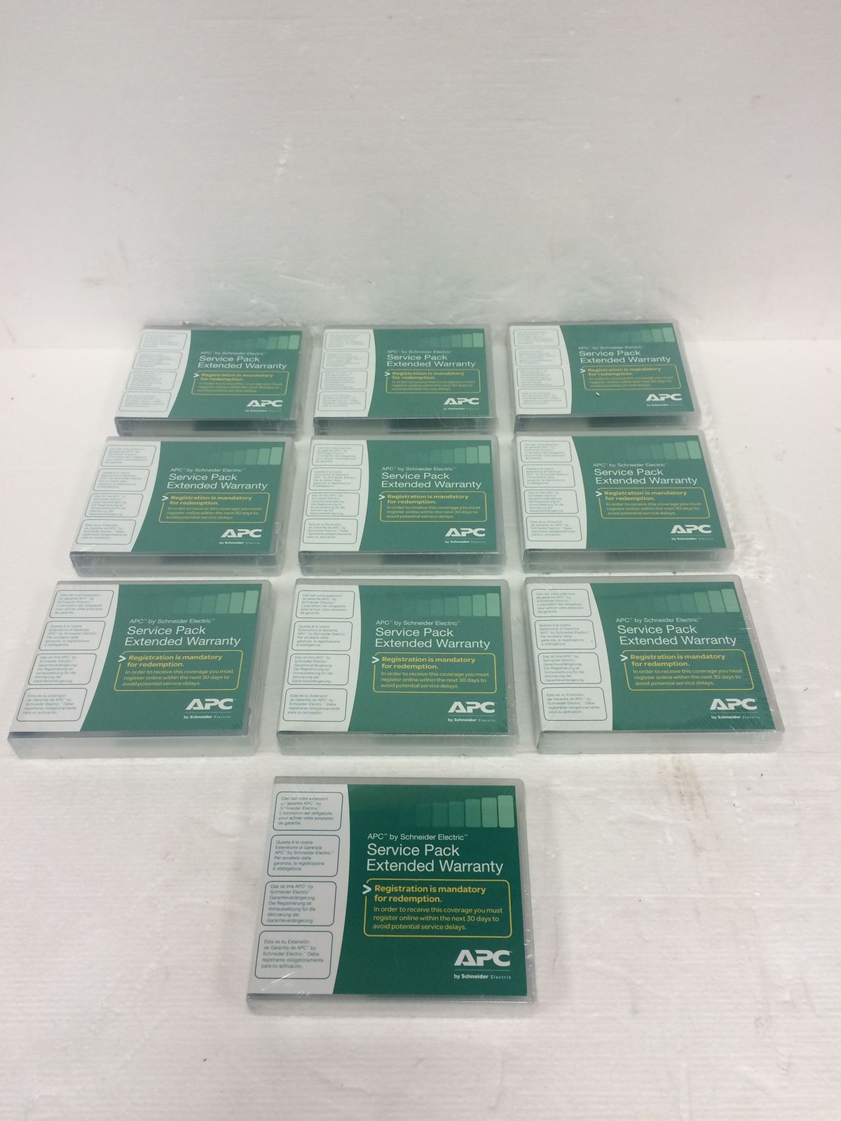 Lot of 10 NEW Apc WBEXTWAR3YR Electric Service Pack 3 Year Extended Warranty