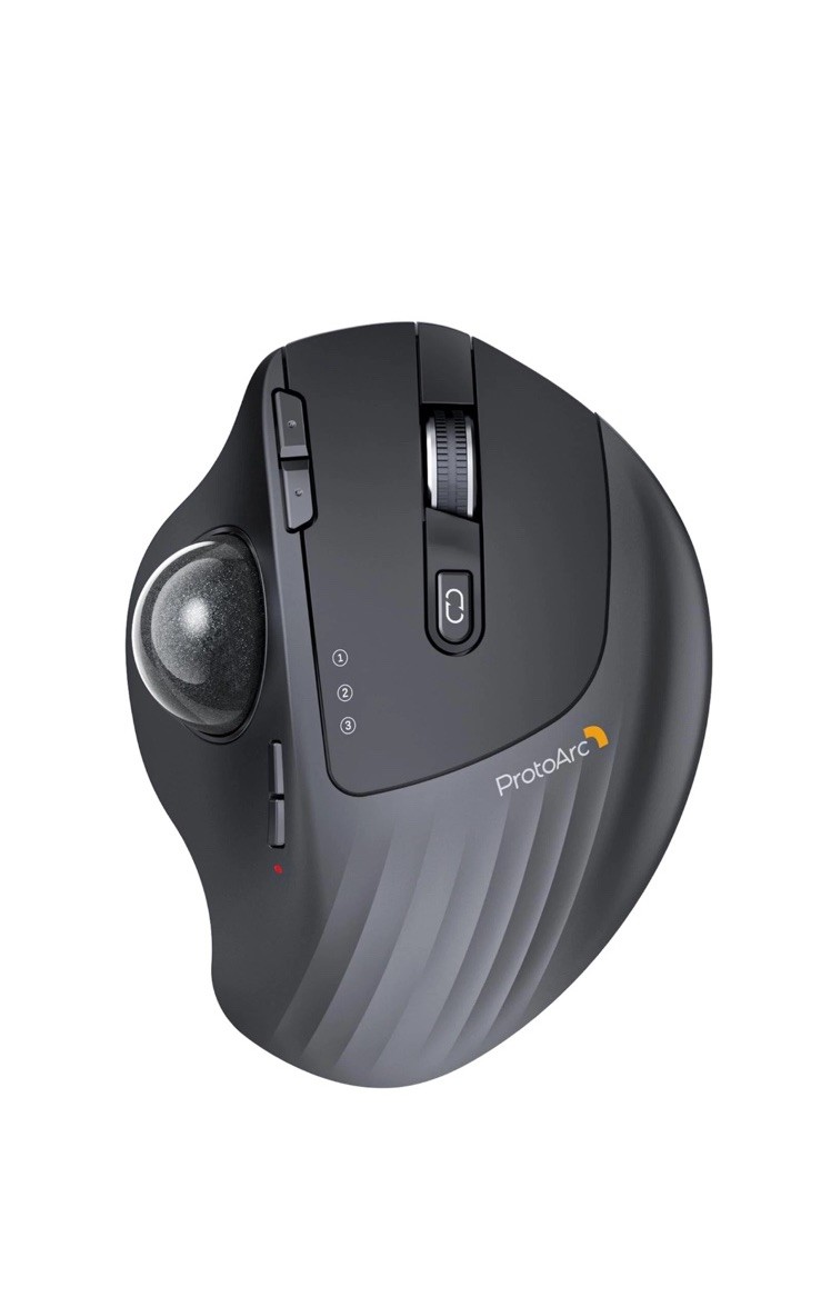 Wireless Trackball Mouse, EM01 NL Ergonomic Bluetooth Rollerball Thumb Rechar...
