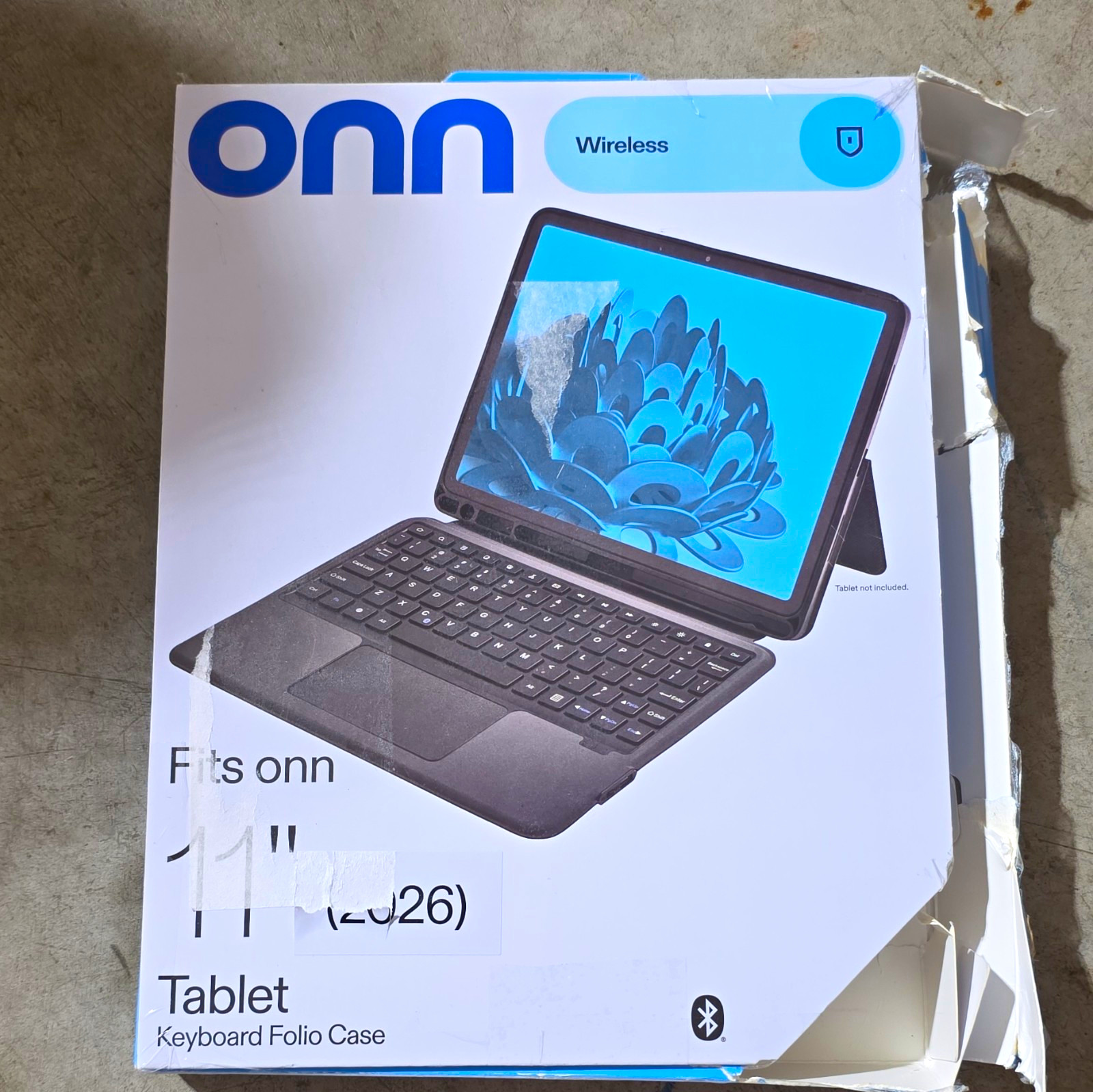 onn Bluetooth Keyboard Folio Case w/ Stand for onn 11" Tablet (2026) Black