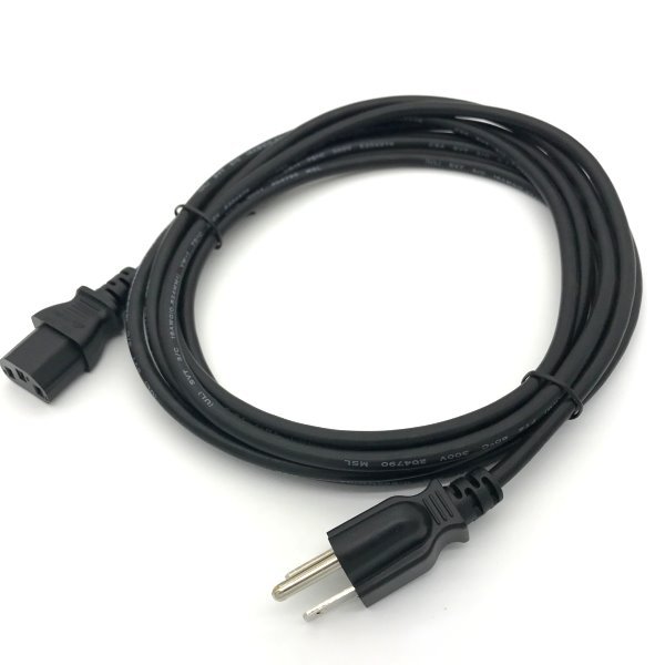 12FT Universal 3 Prong AC Power Cord Cable 18AWG for Computer Printer Monitor TV