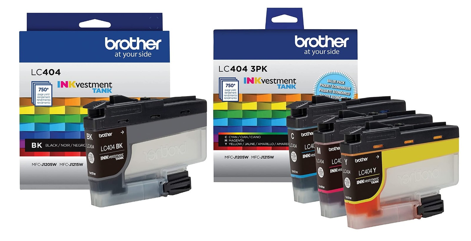 4PK GENUINE Brother LC404 Ink Cartridge for MFC-J1205W MFC-J1205W XL MFC-J1215W