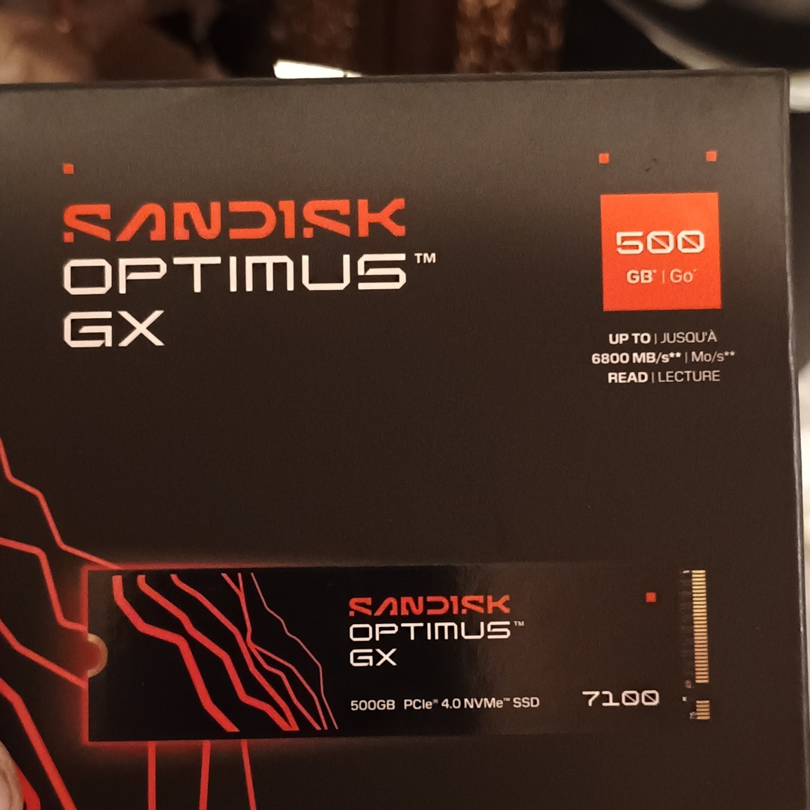 SanDisk Optimus GX 7100 500GB M.2 2280 PCIe 4.0 x4 NVMe SSD 6800MB/s