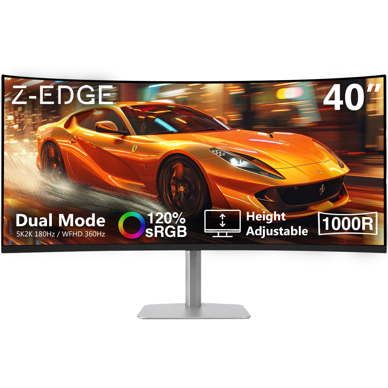 40" 5K2K  Dual Mode 5120x2160 180Hz 2560x1080 360Hz 1ms Curved Gaming Monitor