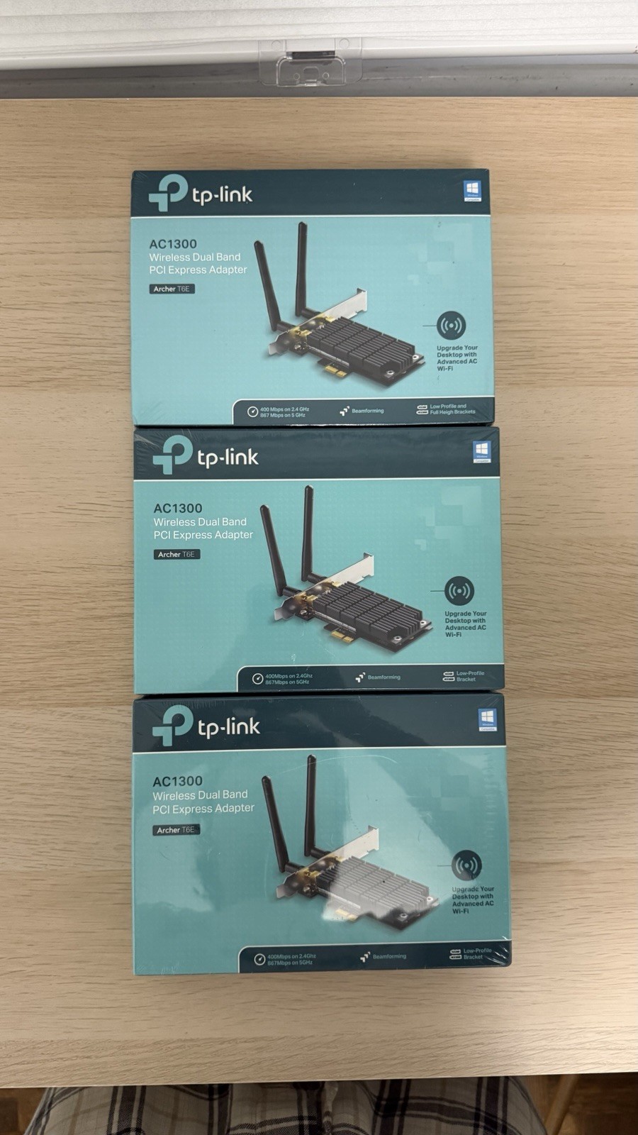 Tp-link ac1300 wireless dual band pci express adapter brand new set of 3