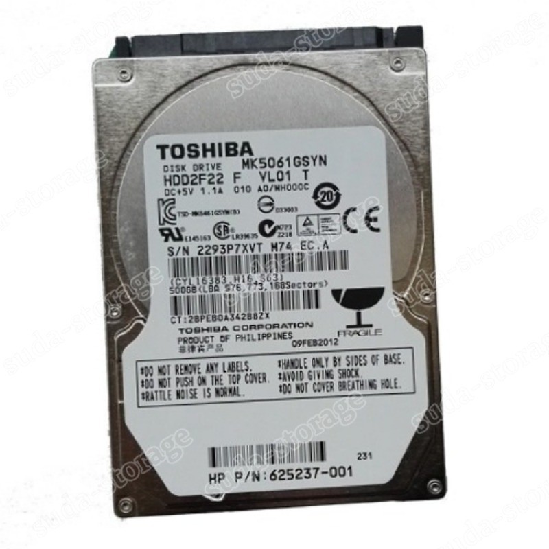 1PCS New Toshiba 500GB MK5061GSYN 7200RPM SATA 2.5" Internal HDD Hard Disk Driv