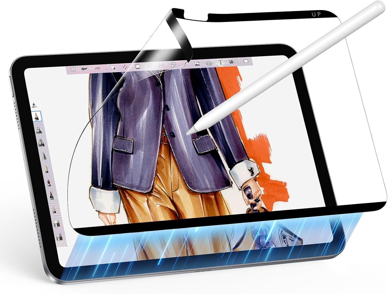 ESR Paper-Feel Magnetic Screen Protector for iPad Air 13-in, Matte, Anti-Glare
