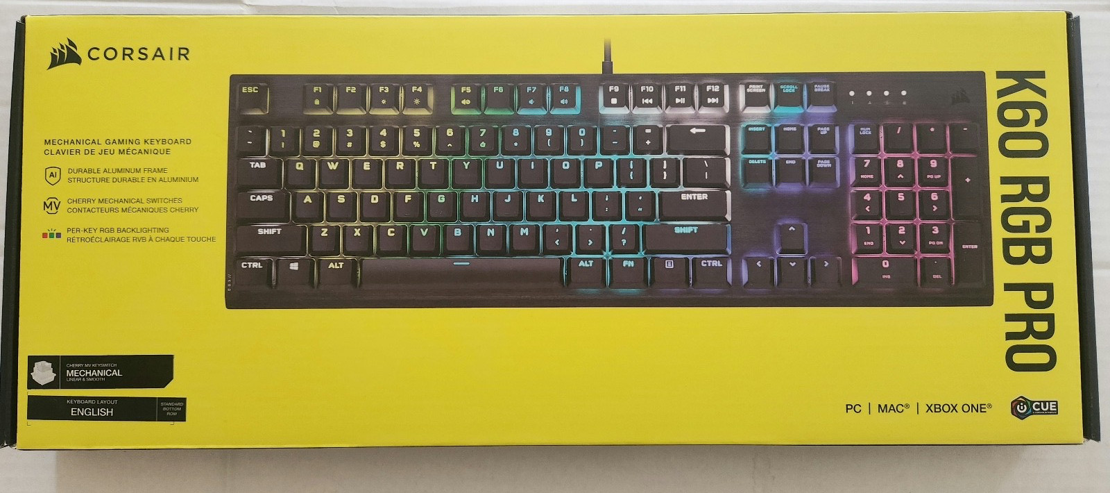 Corsair Wired K60 RGB Pro Mechanical Gaming Keyboard - CHERRY  Mechanical