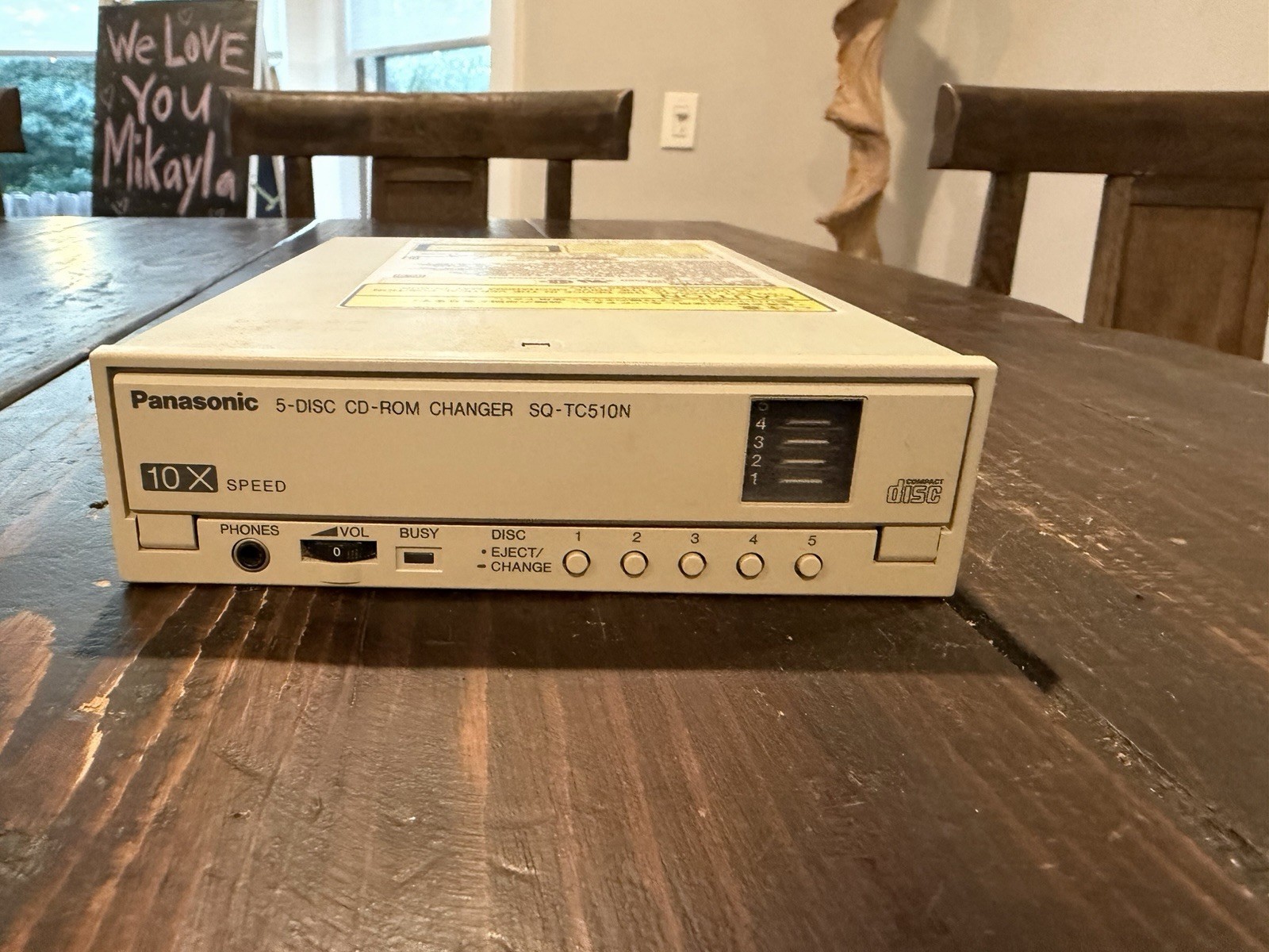 Vintage Panasonic SQ-TC510N 5 Disc CD Desktop IDE Drive-Working