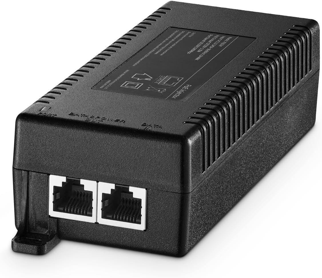 60w Gigabit PoE Injector 1000Mbps 328 ft