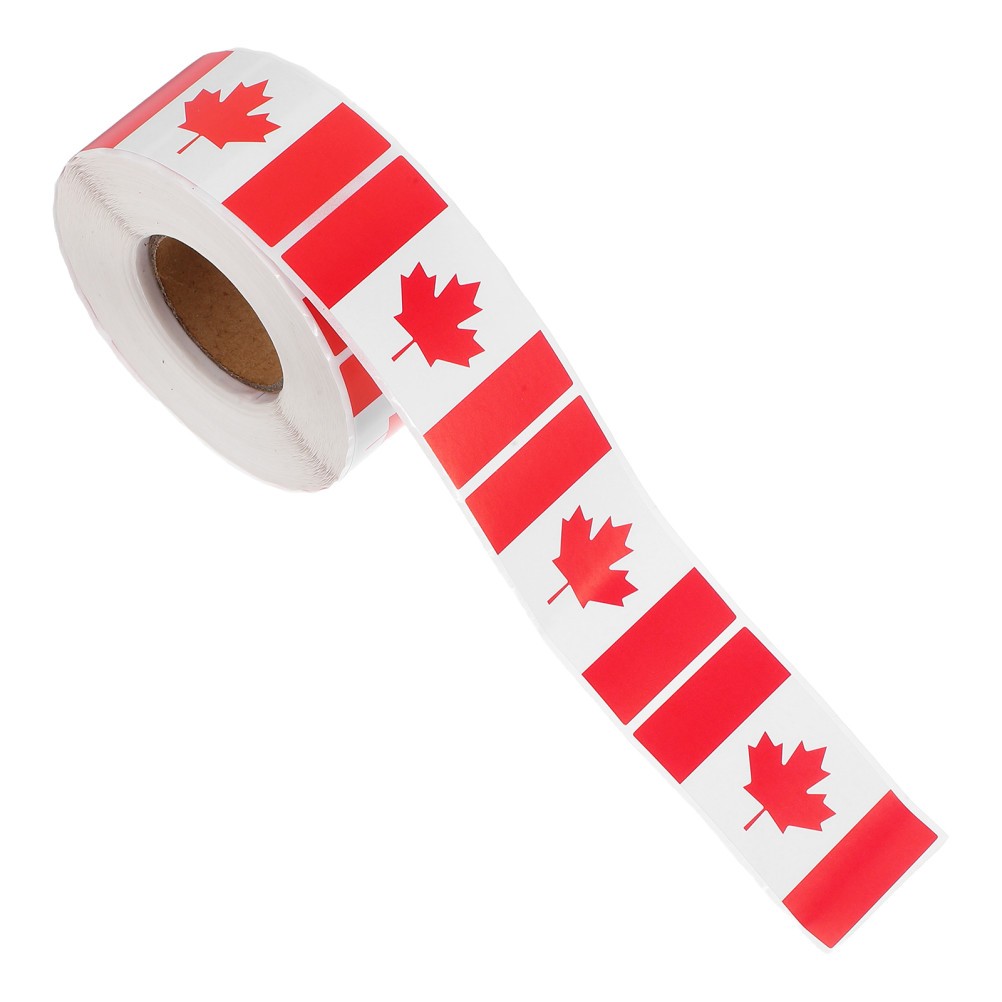 Reusable Canada Flag Stickers Red Maple Leaf Decal for Car Laptop Decoration