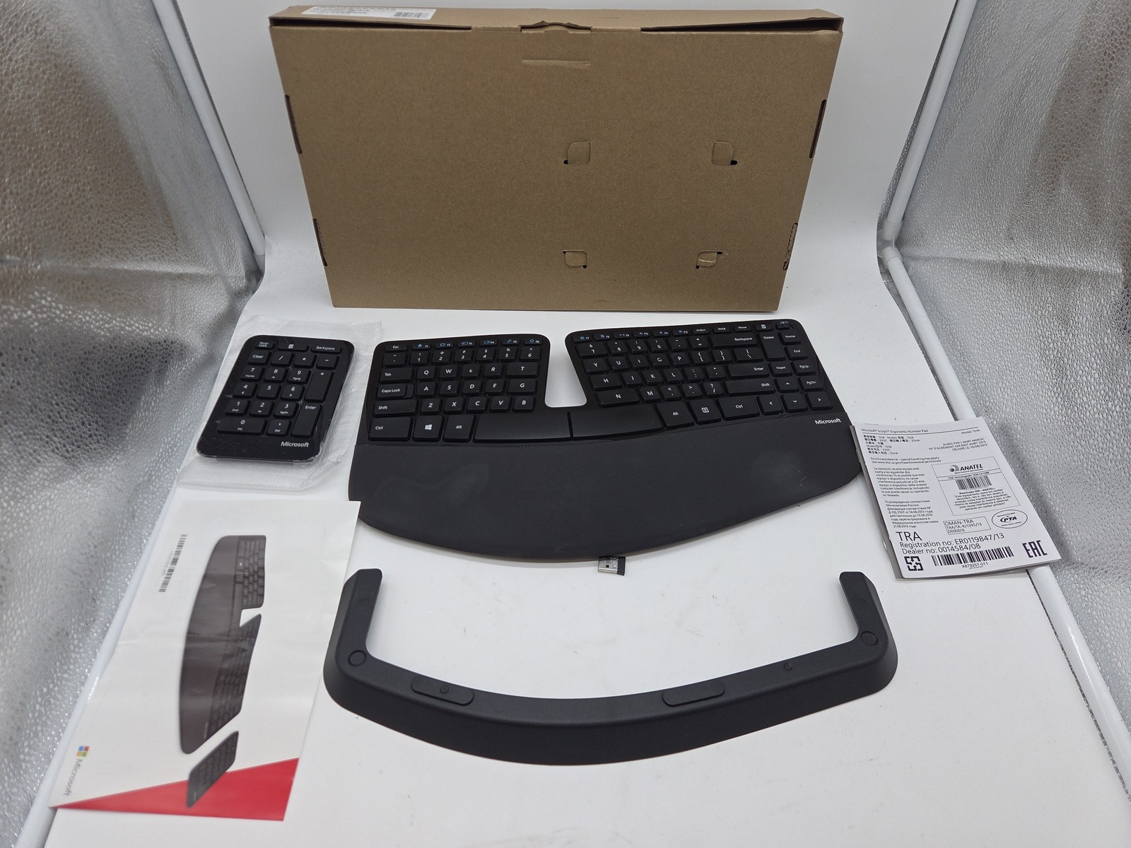Microsoft Wireless Sculpt Ergonomic Keyboard+Keypad+Dongle 1559 - FREE S/H