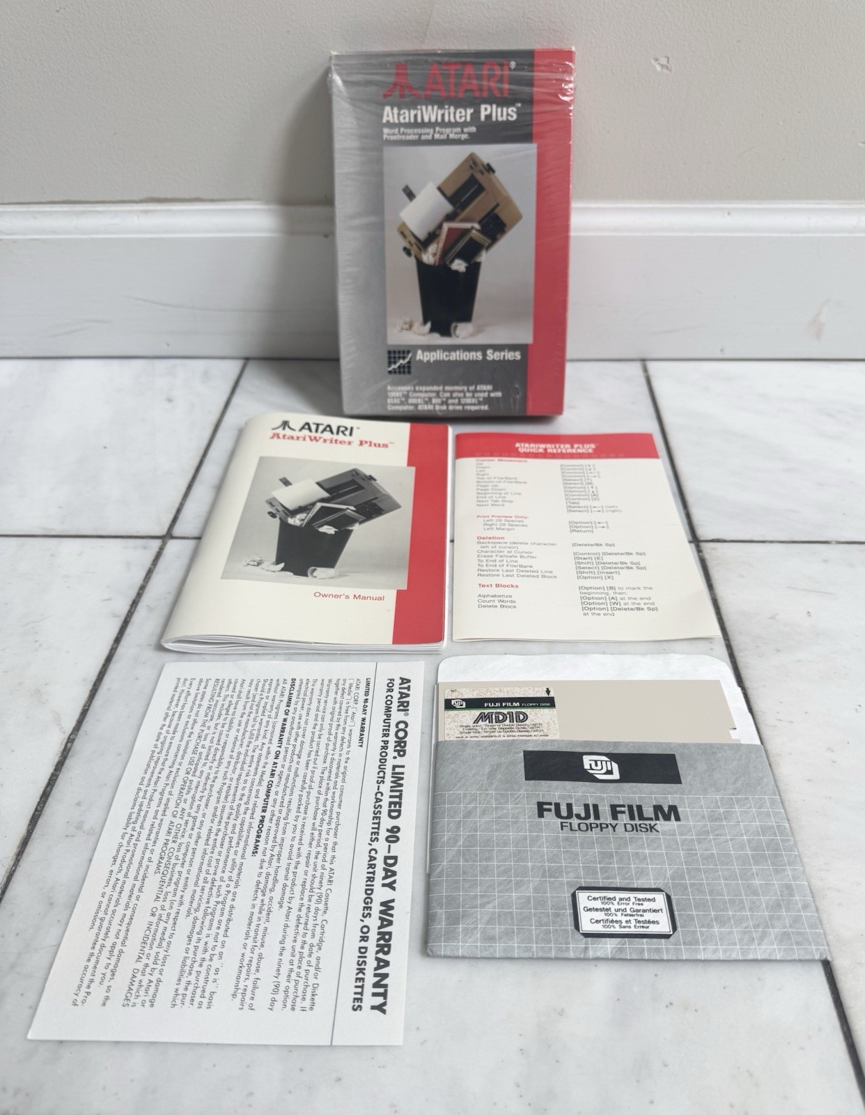 Vintage Atari 400/800 XL XE AtariWriter Plus Processing Program AX2034