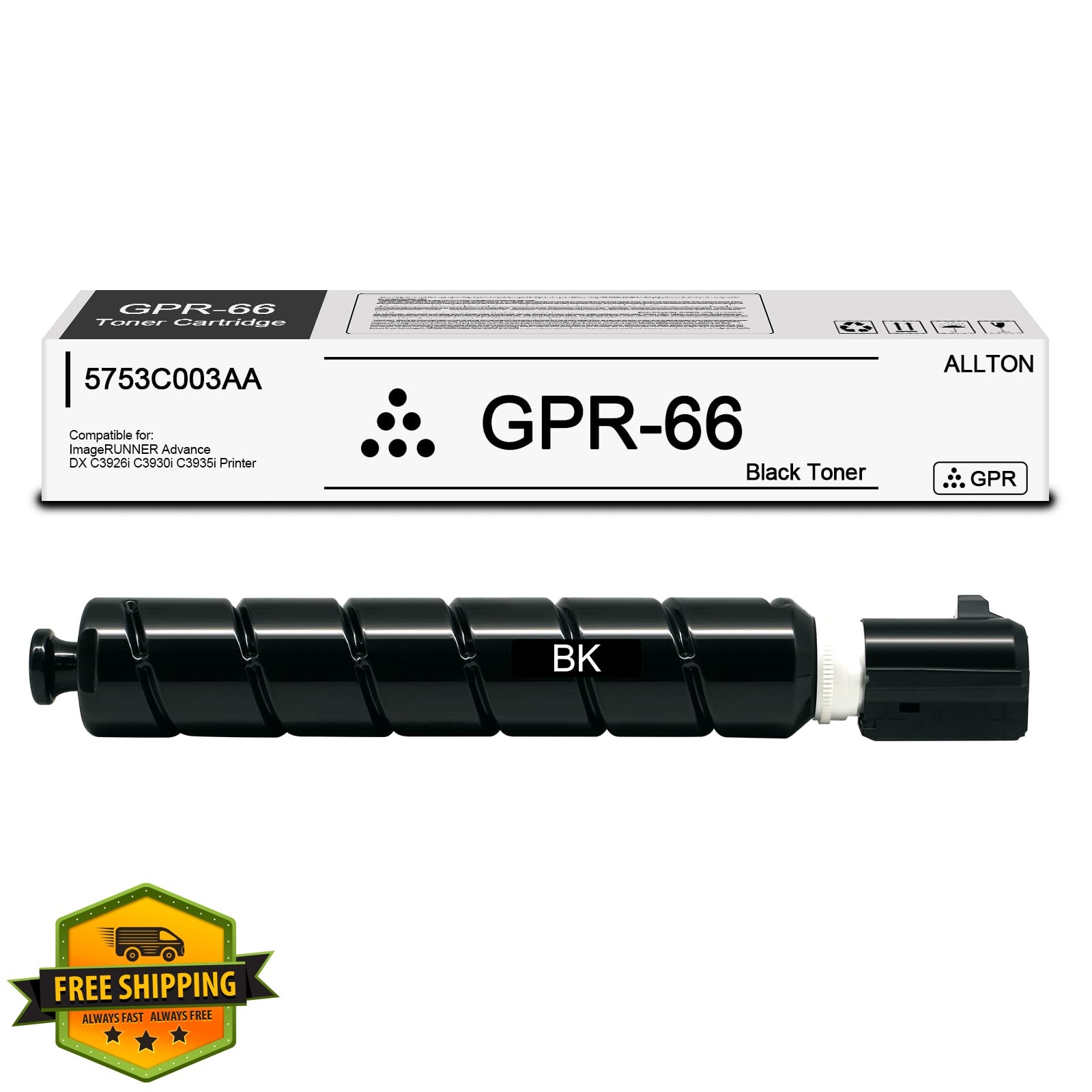Allton GPR-66 GPR66 Black Toner Cartridge Compatible GPR-66 GPR66 Toner 5753C...