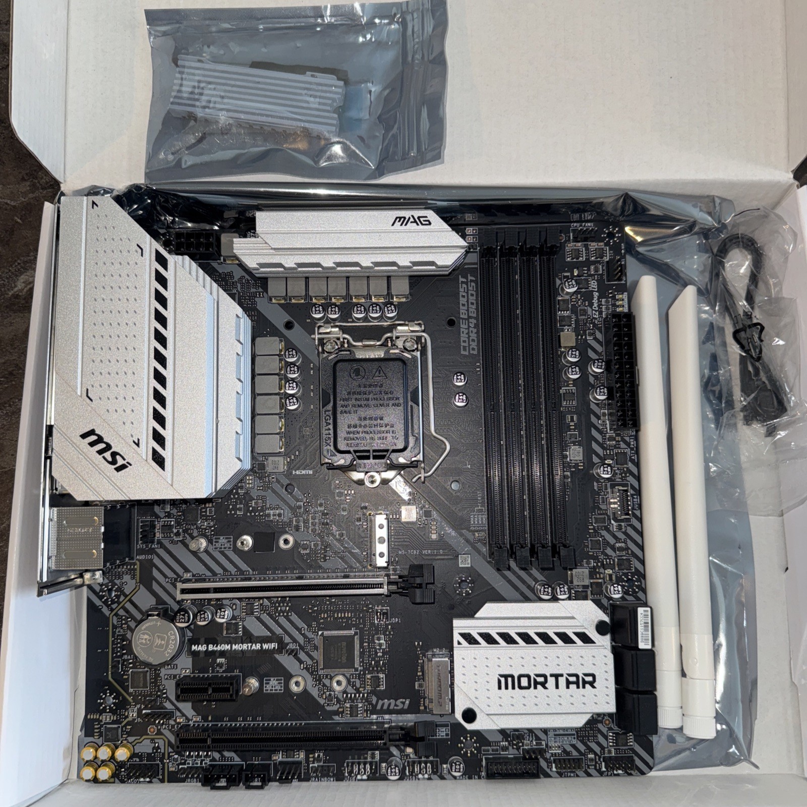 MSI MAG B460M MORTAR WIFI Intel 10th Gen LGA1200 DDR4 mATX Motherboard