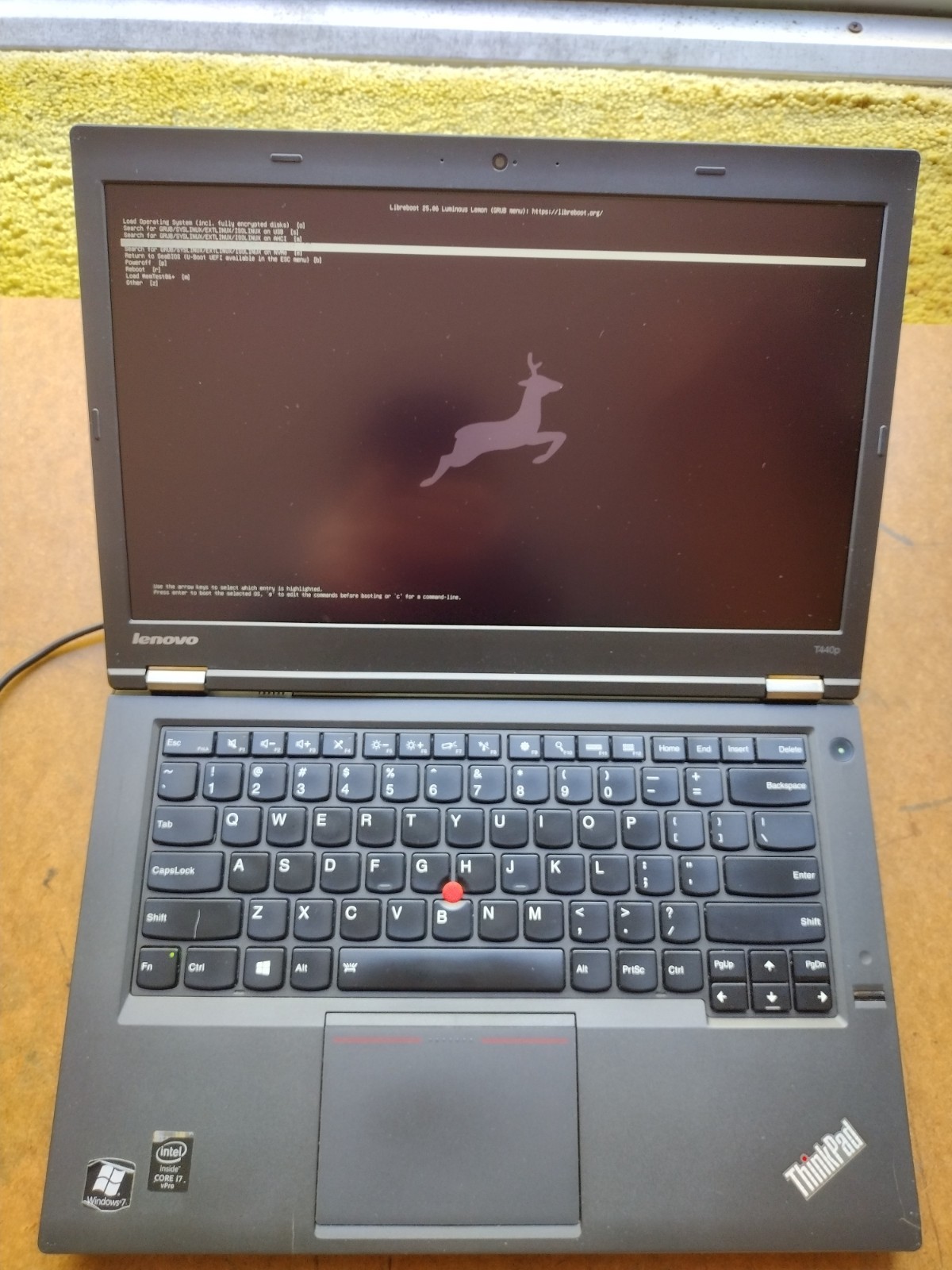 ThinkPad T440p Libreboot i7 4810MQ 1920x1080 16gb ram 500gb SSD AC 9-cell BAT