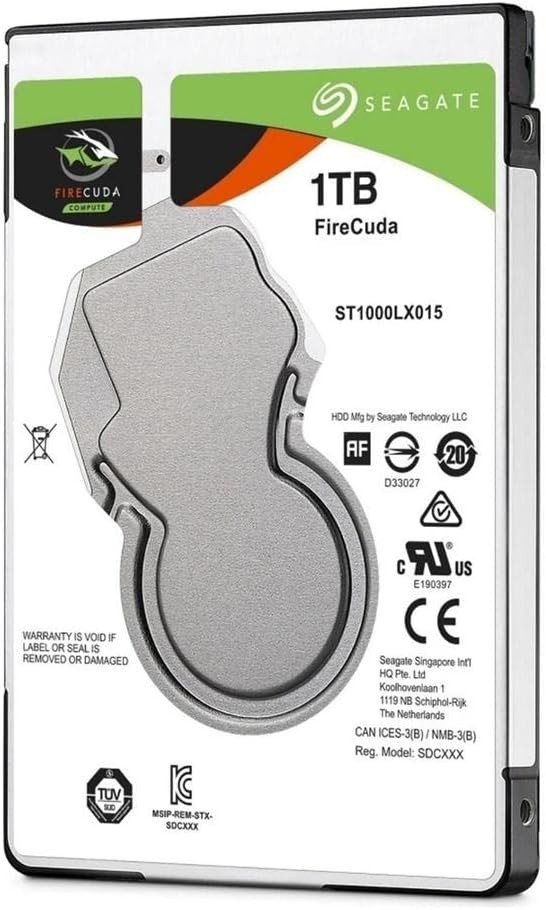 (NEW) SEAGATE FIRECUDA 1TB SSHD SOLID STATE HYBRID DRIVE 2.5" SATA LAPTOP DRIVE