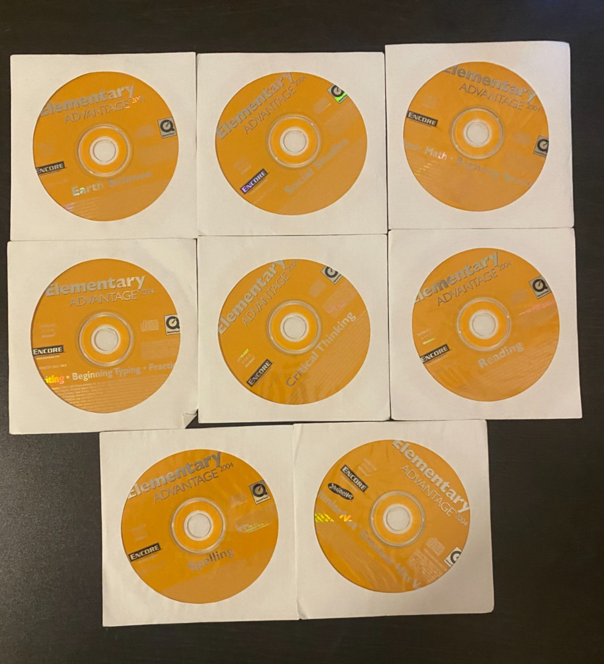 Elementary Advantage 2004 Encore Software 8 CD Set PC Grades 3-5 Homeschool