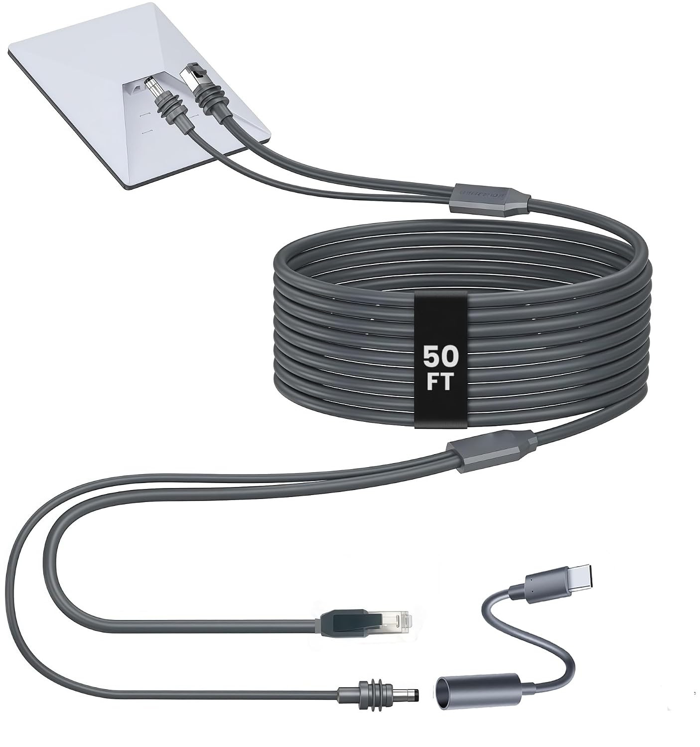 Starlink Mini Ethernet Cable 50FT/15M, 2-In-1 Power and Data