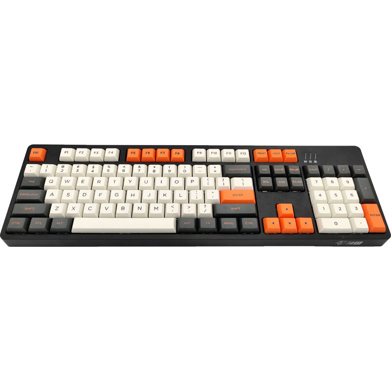 129 Key DSA Profile Carbon Orange Double Shot PBT Keycaps 1.5mm thickness Keycap