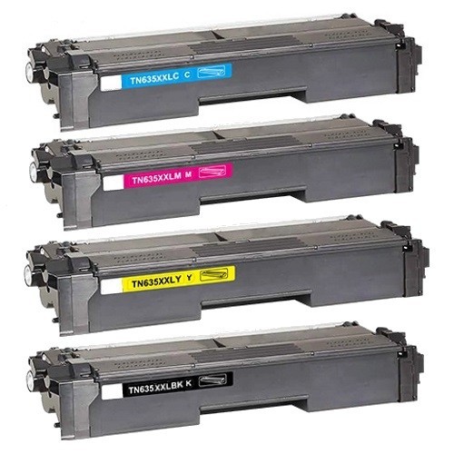 TN635XXL Ultra High Yield Toner Cartridge Set for Brother TN635 7500 Page Yield