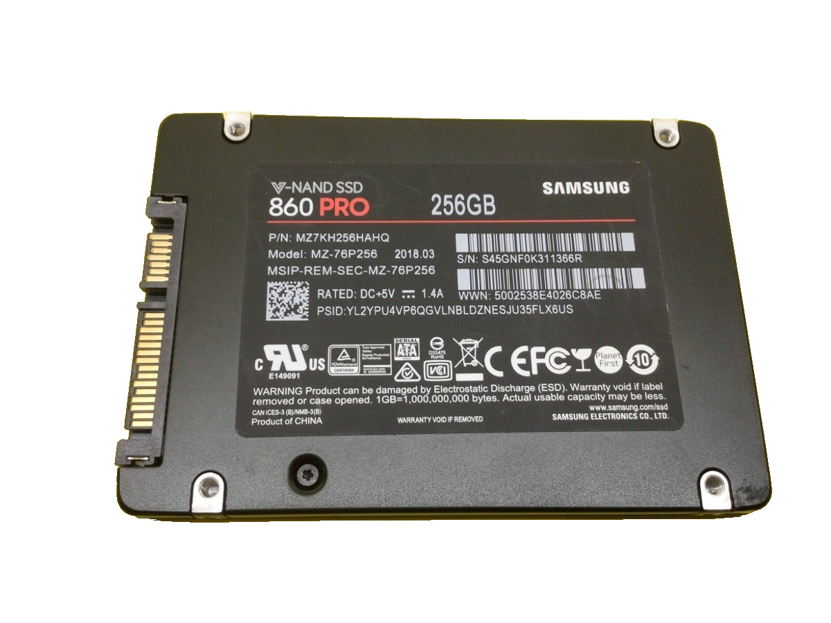 Samsung 860 Pro 256GB SSD MZ-76P256 Solid State Drive