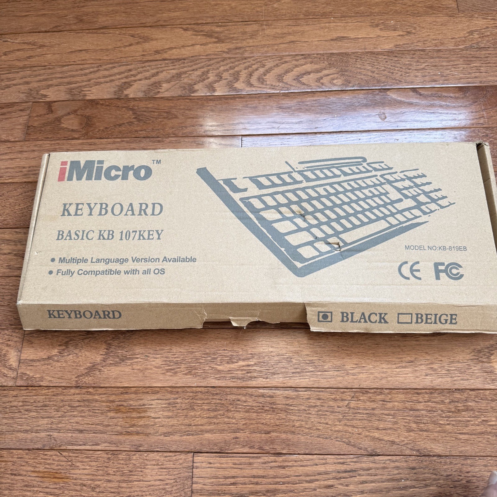 iMicro KB-US819EB Basic KB 107 Key Standard English Black