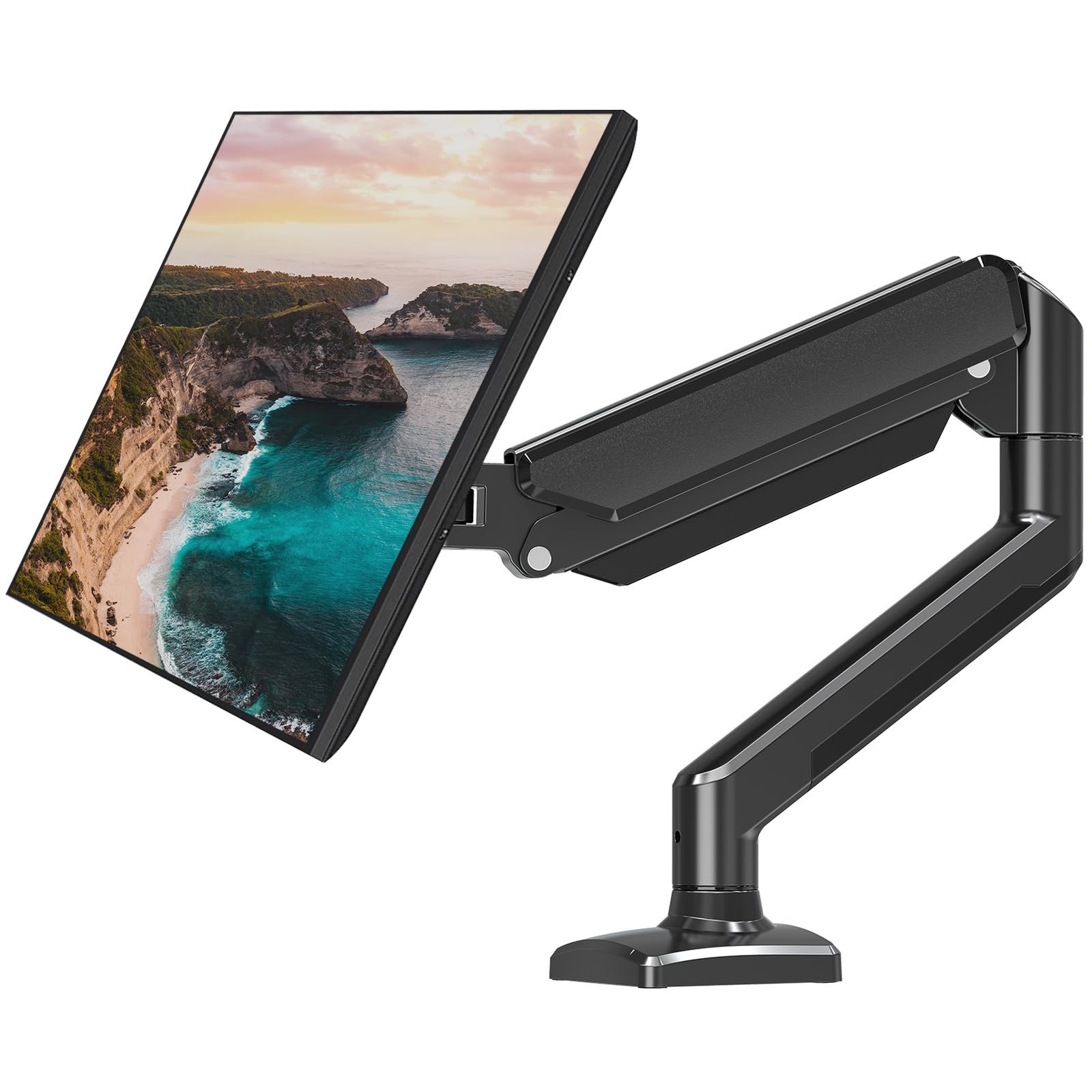 Single Monitor Mount Arm Fits Monitor up to 32 Inch, Monitor Desk Mount Holds 4.