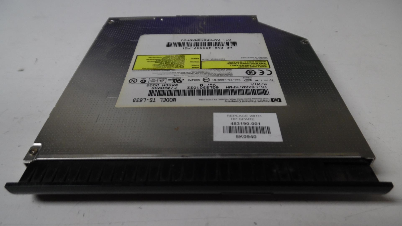 Genuine HP Elitebook 6930P - DVD-RW Burner Drive - TS-L633 483190-001