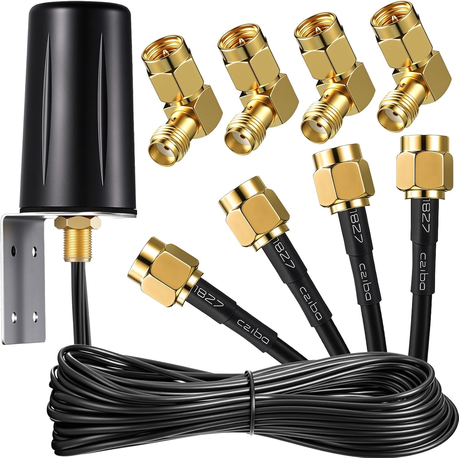 5 Pcs 5G Mobile Antenna 4x4 MIMO Omnidirectional LTE External Antenna with SM...
