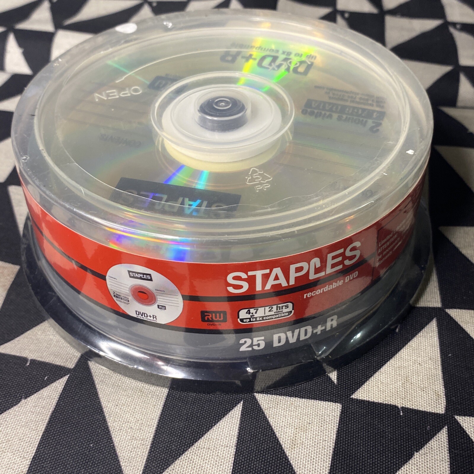 STAPLES DVD+R DISCS 25 PK - New Sealed