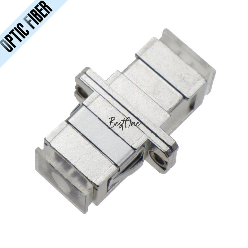 25Pcs SC to SC Metal SM/MM Simplex Optic Fiber Connector Optical Adapter Coupler