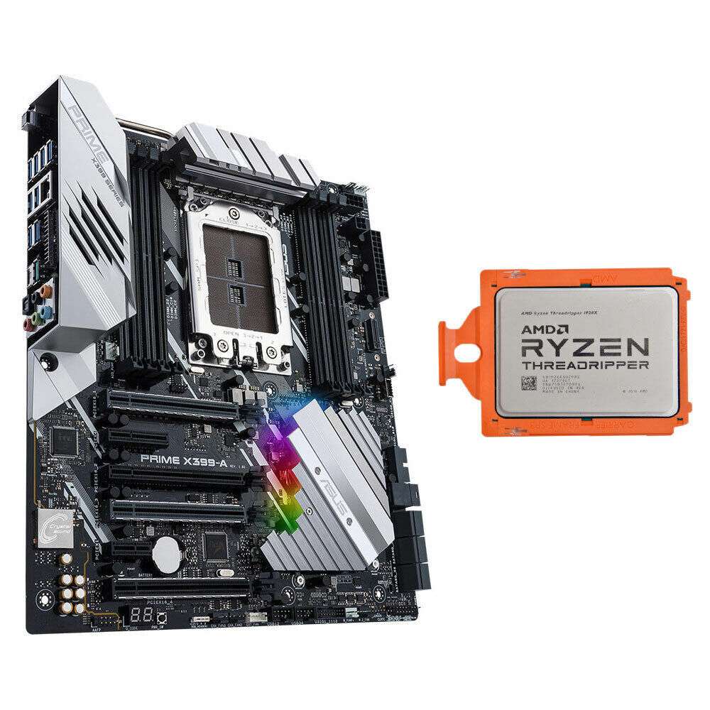 ASUS PRIME X399-A MotherBoard E-ATX + AMD Ryzen Threadripper 1920X 3.50GHz CPU