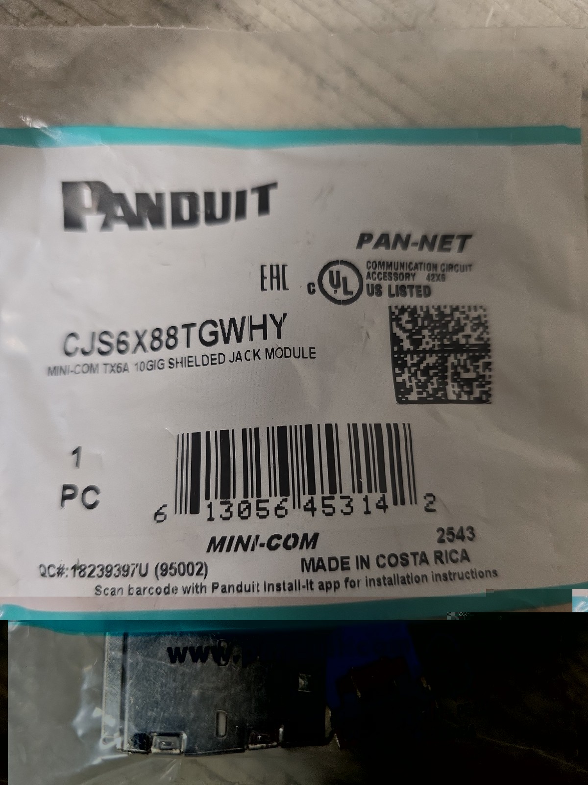 Panduit CJ6X88TGWHY Lot Of 11