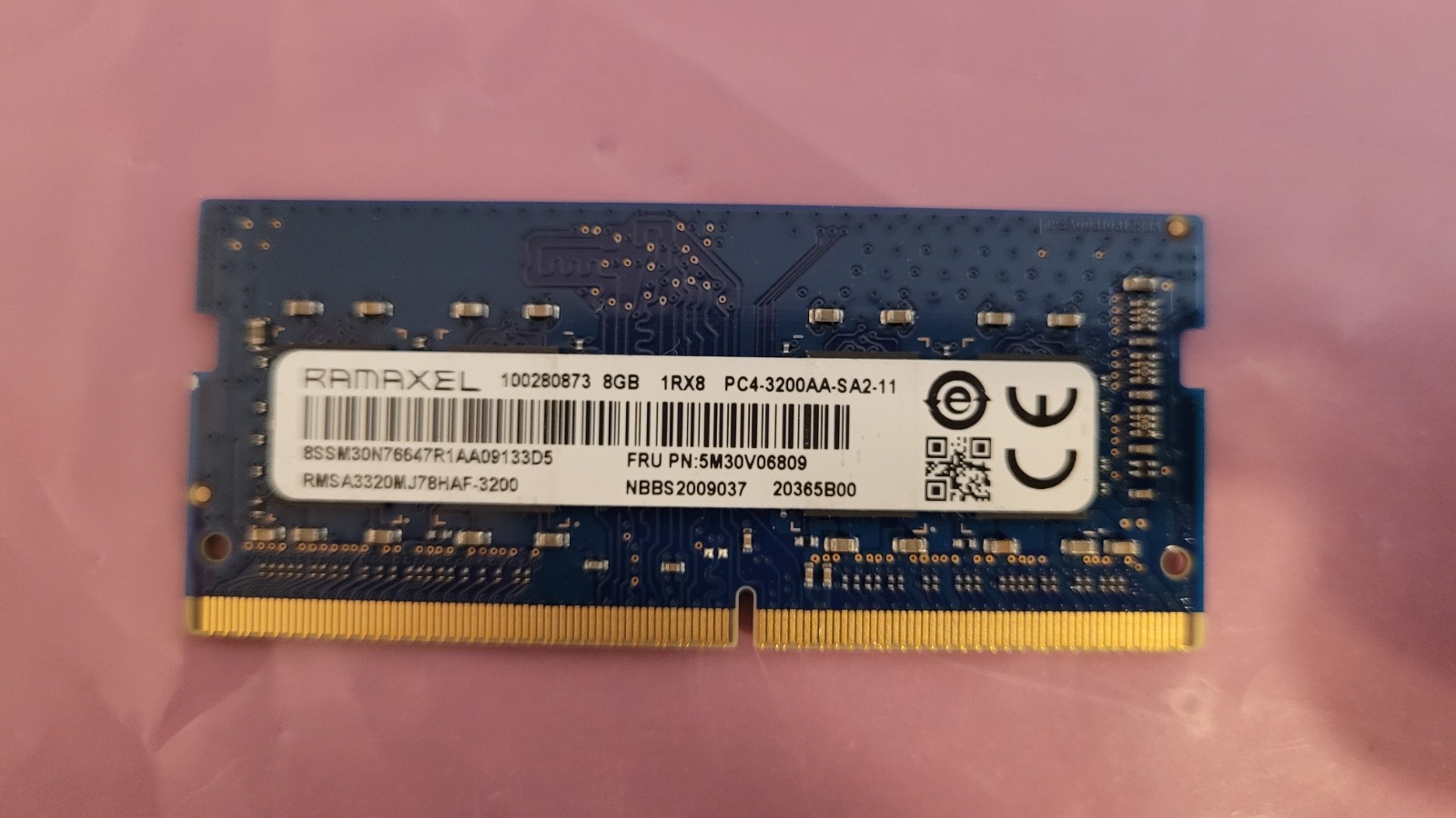 Ramaxel 8GB PC4 3200 DDR4 3200MHz PC4 25600 1.2V CL22 Laptop Ram Memory 1Rx8