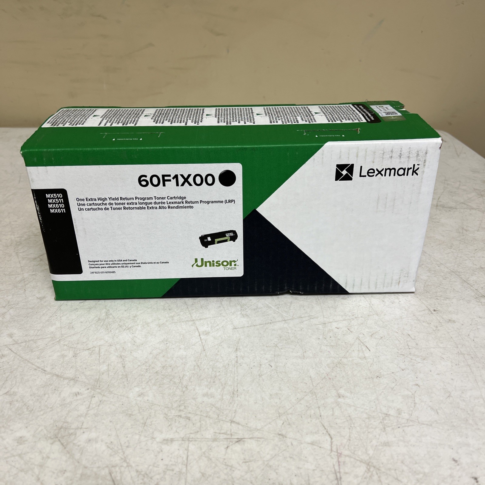 Lexmark 60F1X00 Extra High Yield Black Toner Cartridge New Sealed In Box