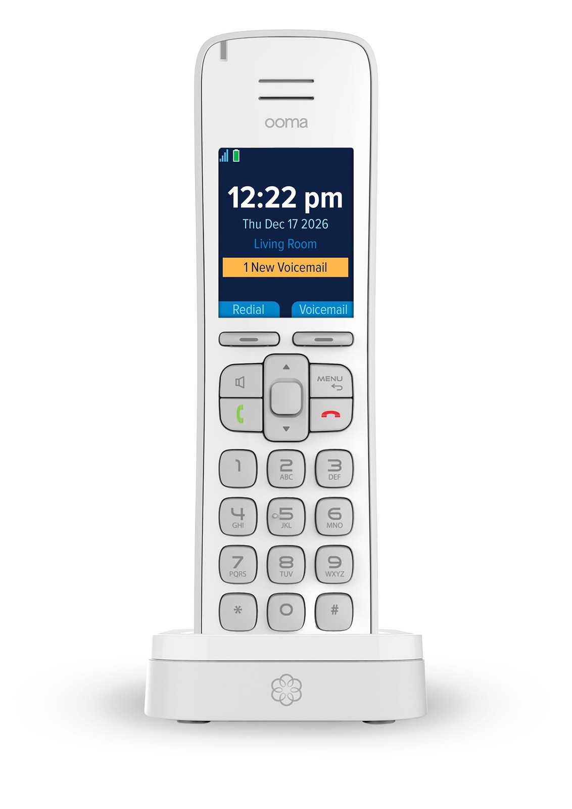 HD3 Handset white cordless phone with caller-ID and HD voice . Works only with O