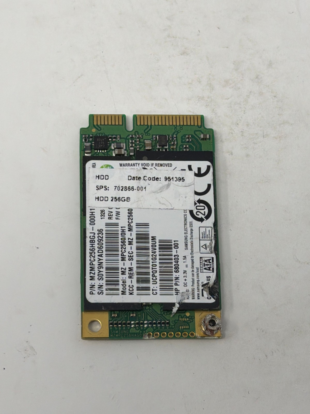 Samsung MZ-MPC2560/0H1 256GB mSATA Grade B
