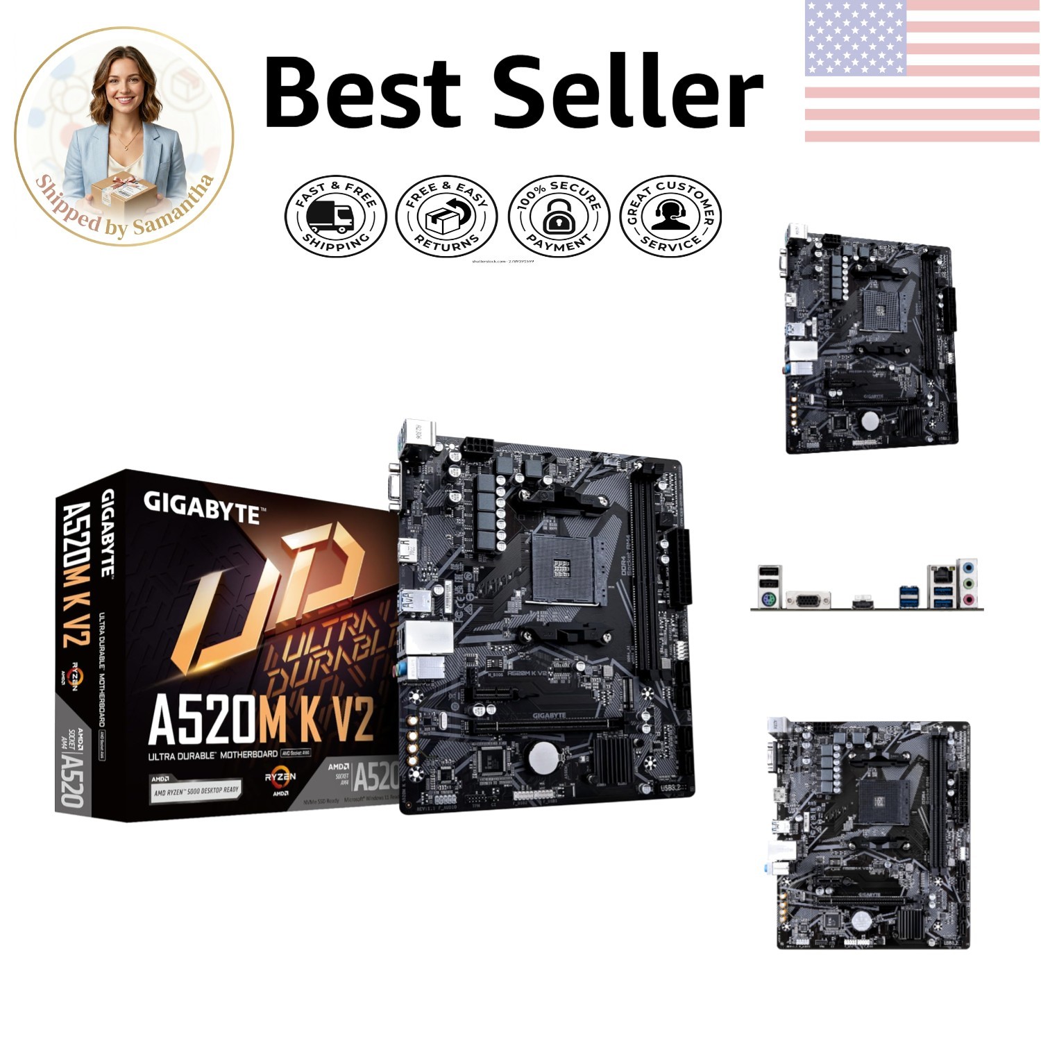 High-Performance A520M K V2 Motherboard - 5100 MHz, M.2, and PCIe Support