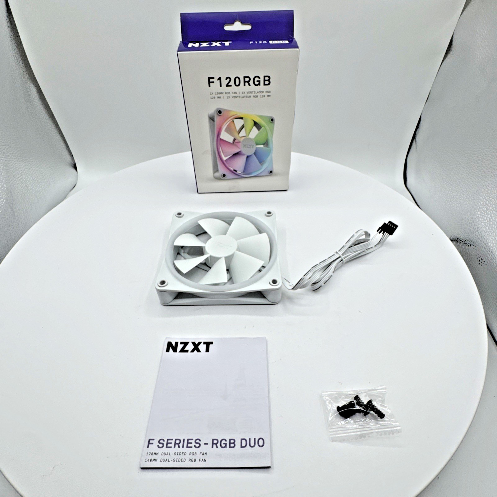 NZXT F140 RGB Duo 140mm PWM Case Fan RF-D14SF-W1 White 1800 RPM