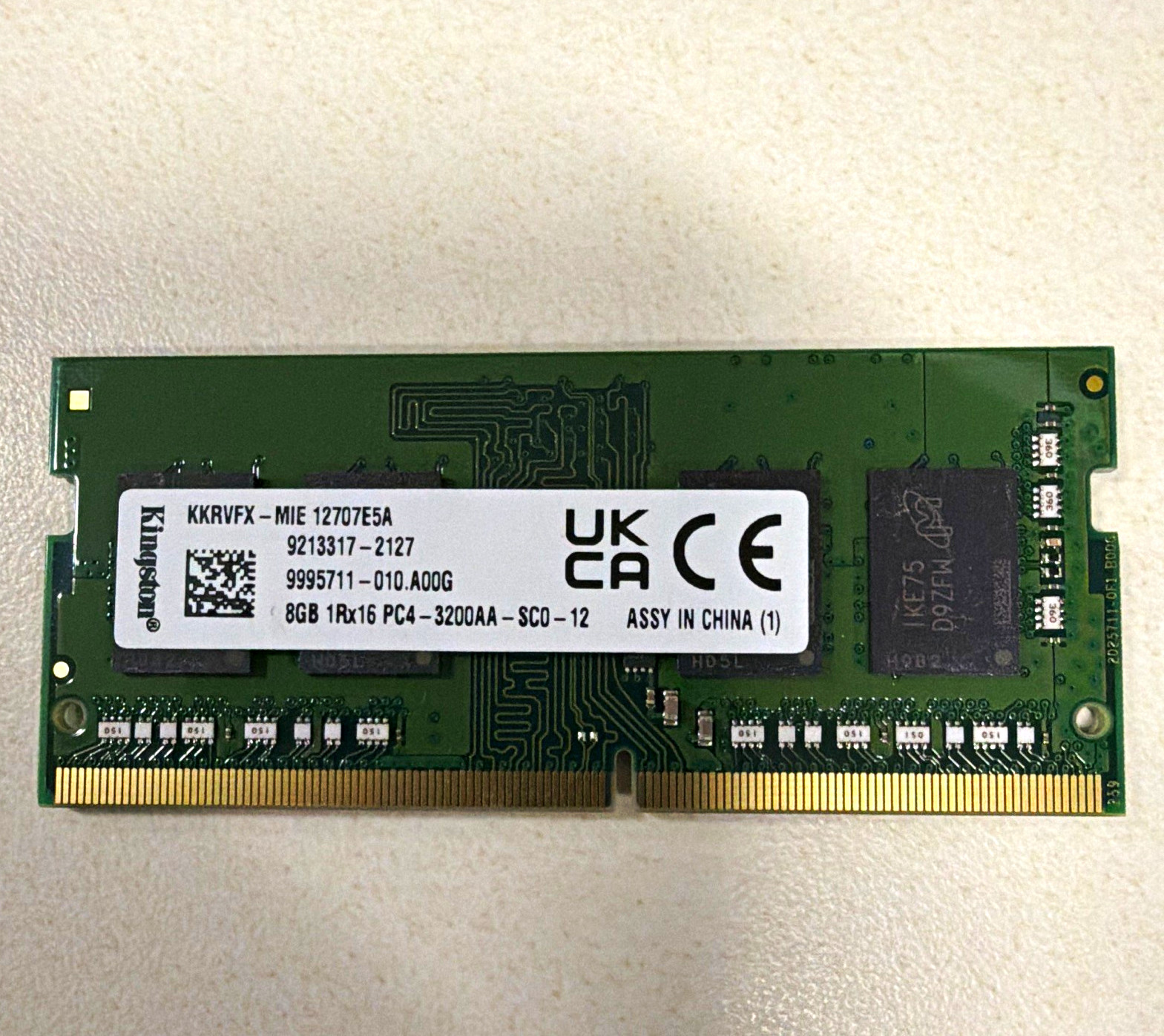 Kingston 8GB DDR4 SO-DIMM PC4-3200AA 260-Pin ECC RAM KKRVFX-MIE