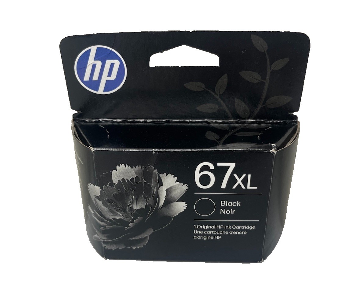 NEW Sealed HP 67XL Black High Yield Original Ink Cartridge, 3YM57AN#140 Exp 2027